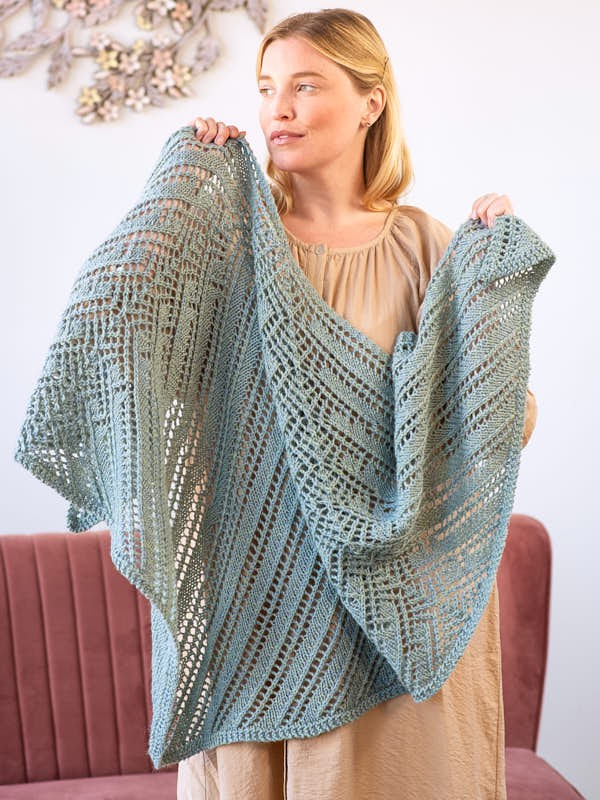 Knit scarf, cowl Linden (oversized) - knitting pattern