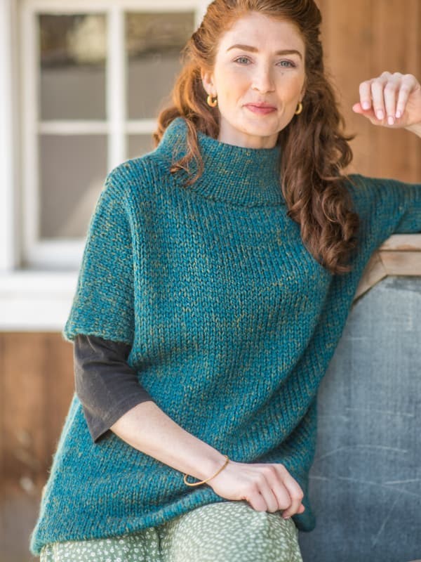Women's knit tunic, pullover "Laura". Knitting pattern for beginners