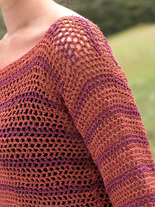 Easy crochet mesh pullover Paruma. Free written pattern. 2