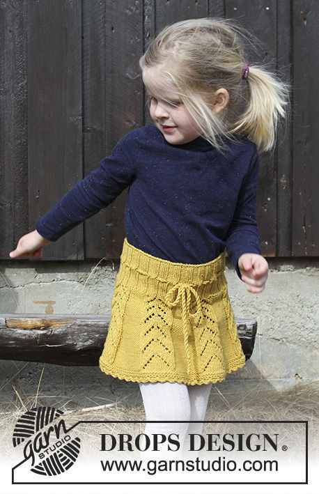Easy girls (toddler, children) skirt Sunny Hug. Free knitting pattern.