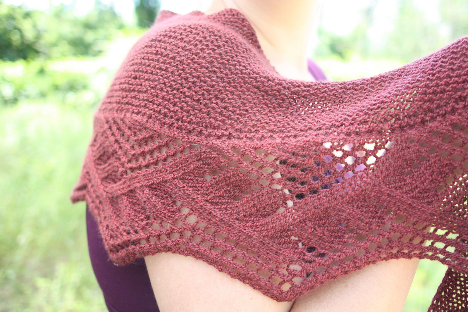 Knitted lace shawl Ceridwen. Free pattern. 3