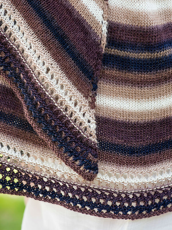 Semi-circular wrap Omega. Free knitting pattern. 2
