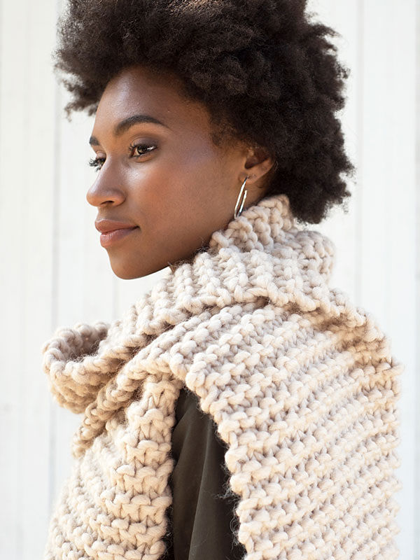 Simple scarf Fosdyke. Free knitting pattern. 3