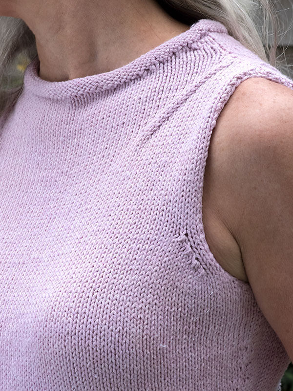 Simple women's tank top Meridan. Free knitting pattern. 2