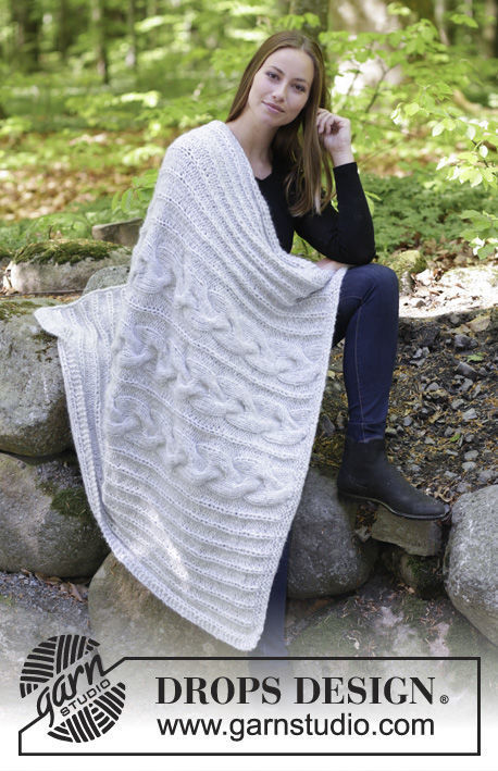 Throw blanket Dream Away. Free knitting pattern (Shapes: rectangle).
