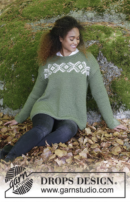 Unisex (adult, teen) knit pullover Nordkapp. Free pattern (has schematic, video tutorial).