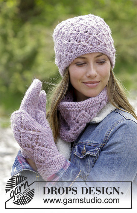 Women's and girls knit collar Delicia. Free easy pattern (lace).