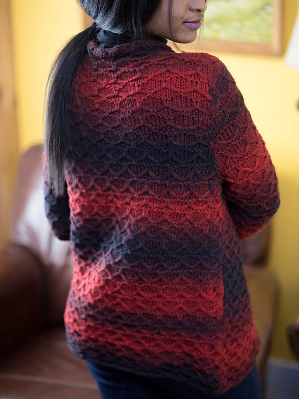 Women's knit cardigan Amara. Free pdf pattern (slipped stitches). 2