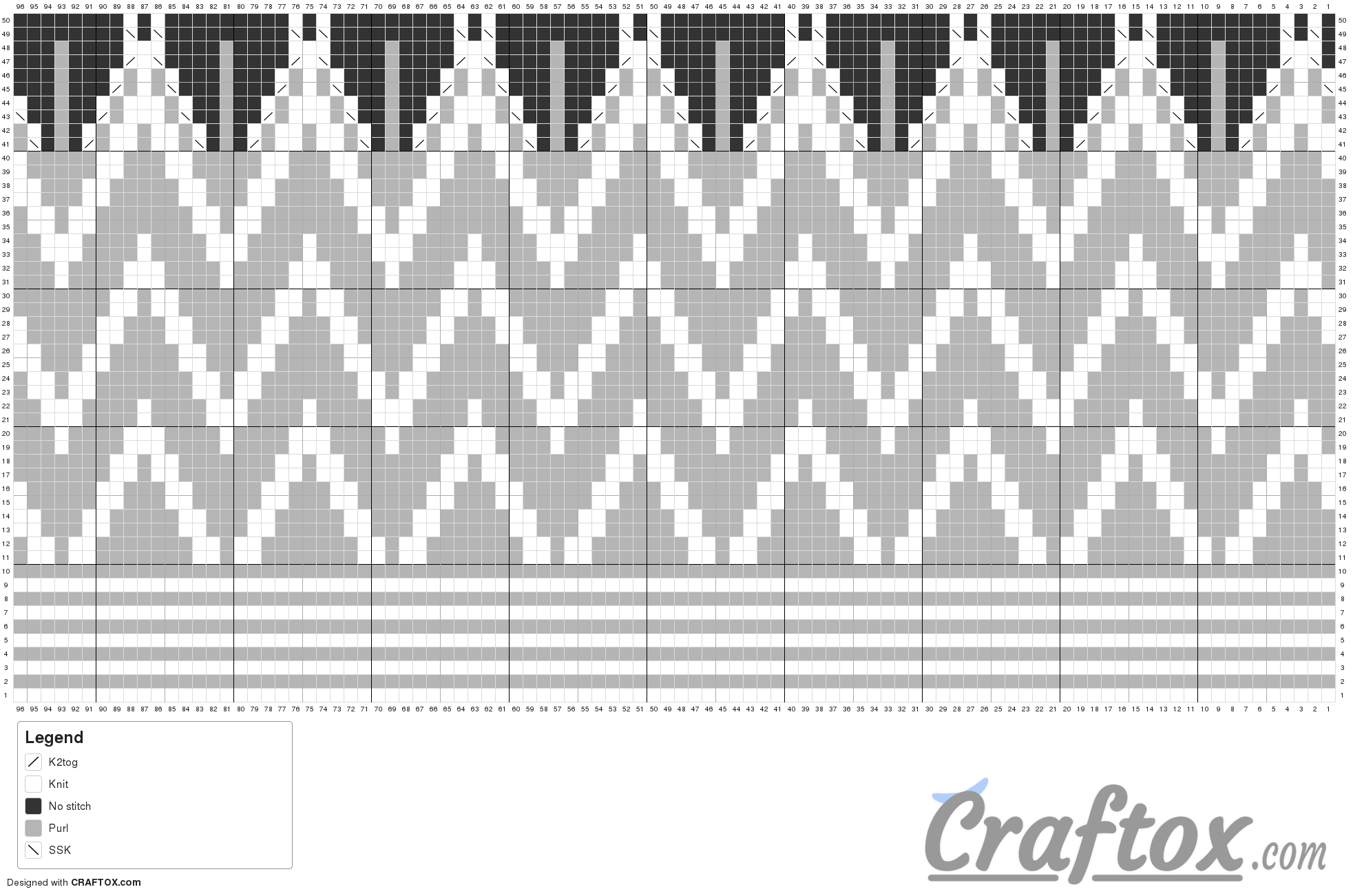 Pattern chart 1. "Zigzag" beanie - free zig zag hat knitting pattern.